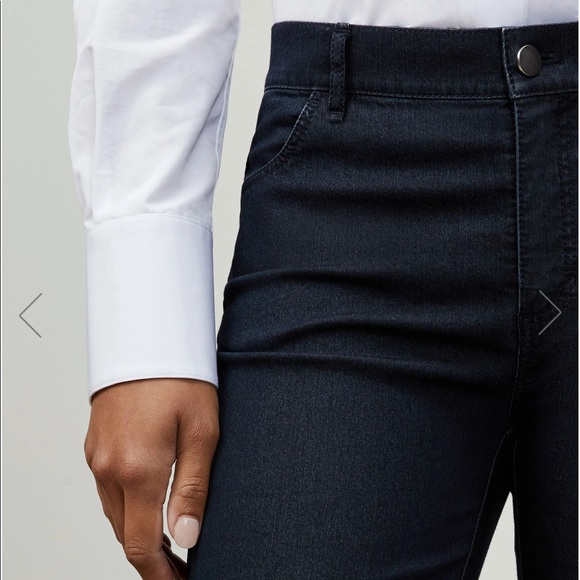 Lafayette 148 New York Denim - Lafayette 148 NY Thompson High Rise Dark Wash Stretch Denim Blue Jean Women’s 14